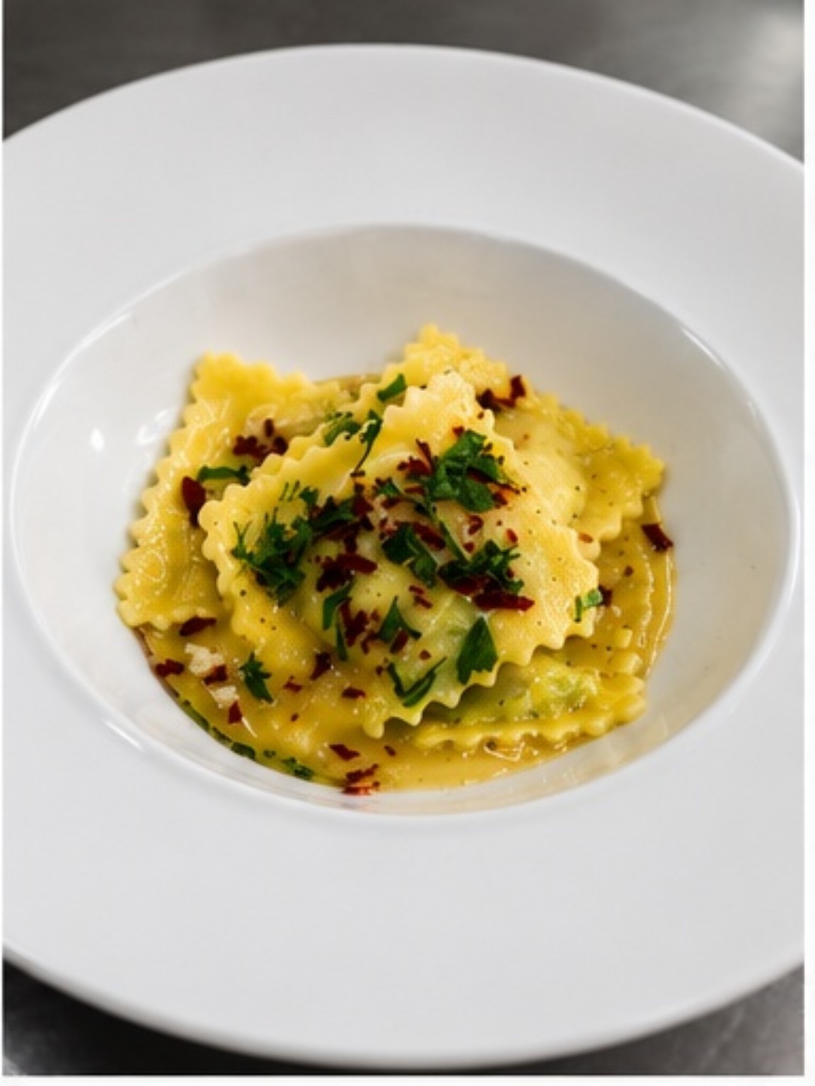 Ravioli with herbs